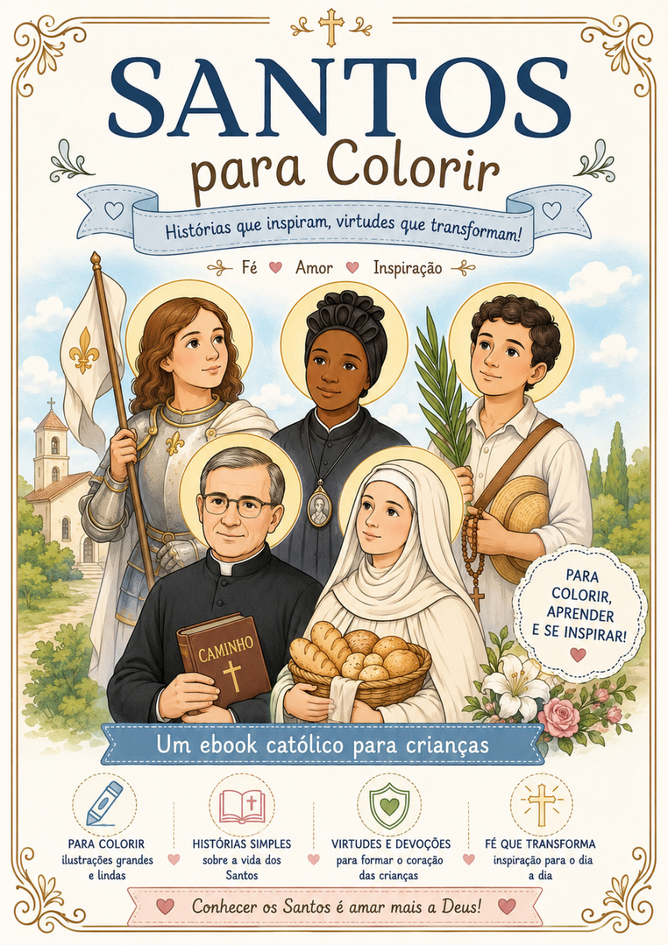 Capa do material Santos para Colorir